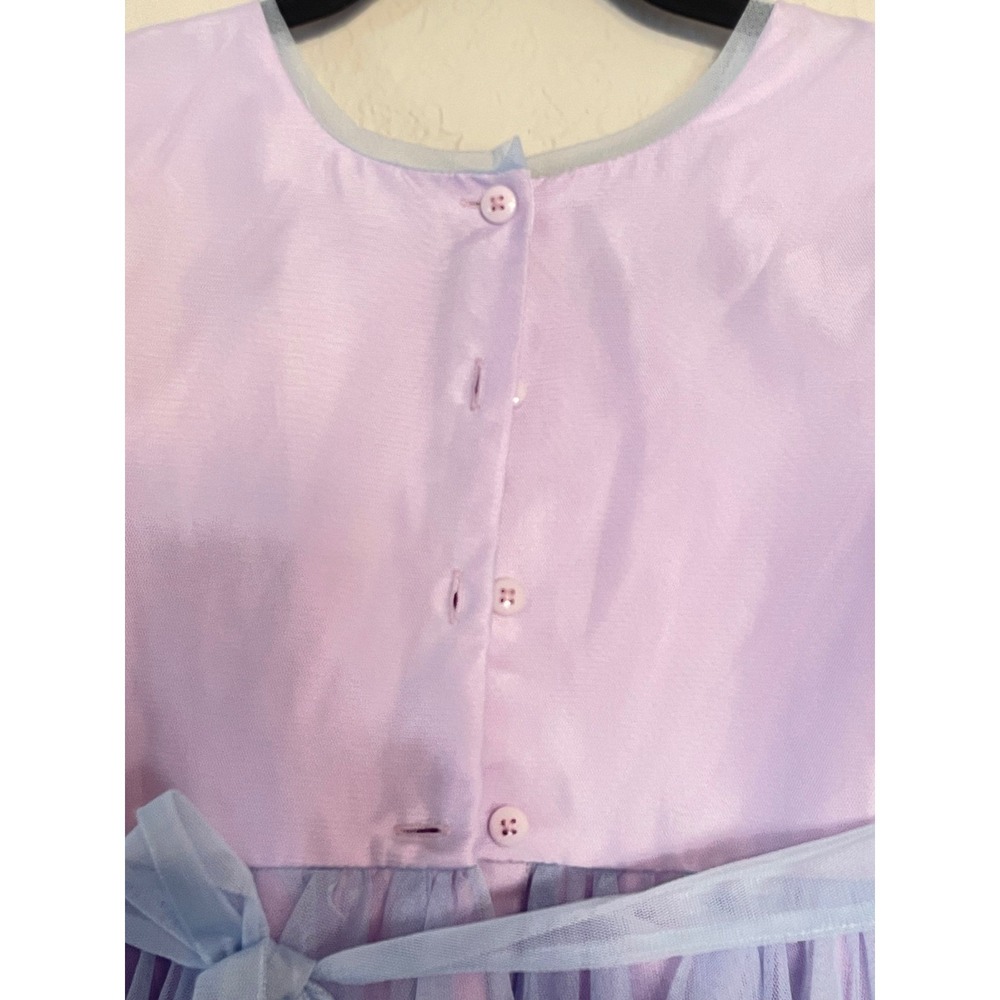 Jona Michelle Girls Size 8 Blue Lavender Sequin Tulle Party Dress CO5790 - Picture 5 of 9